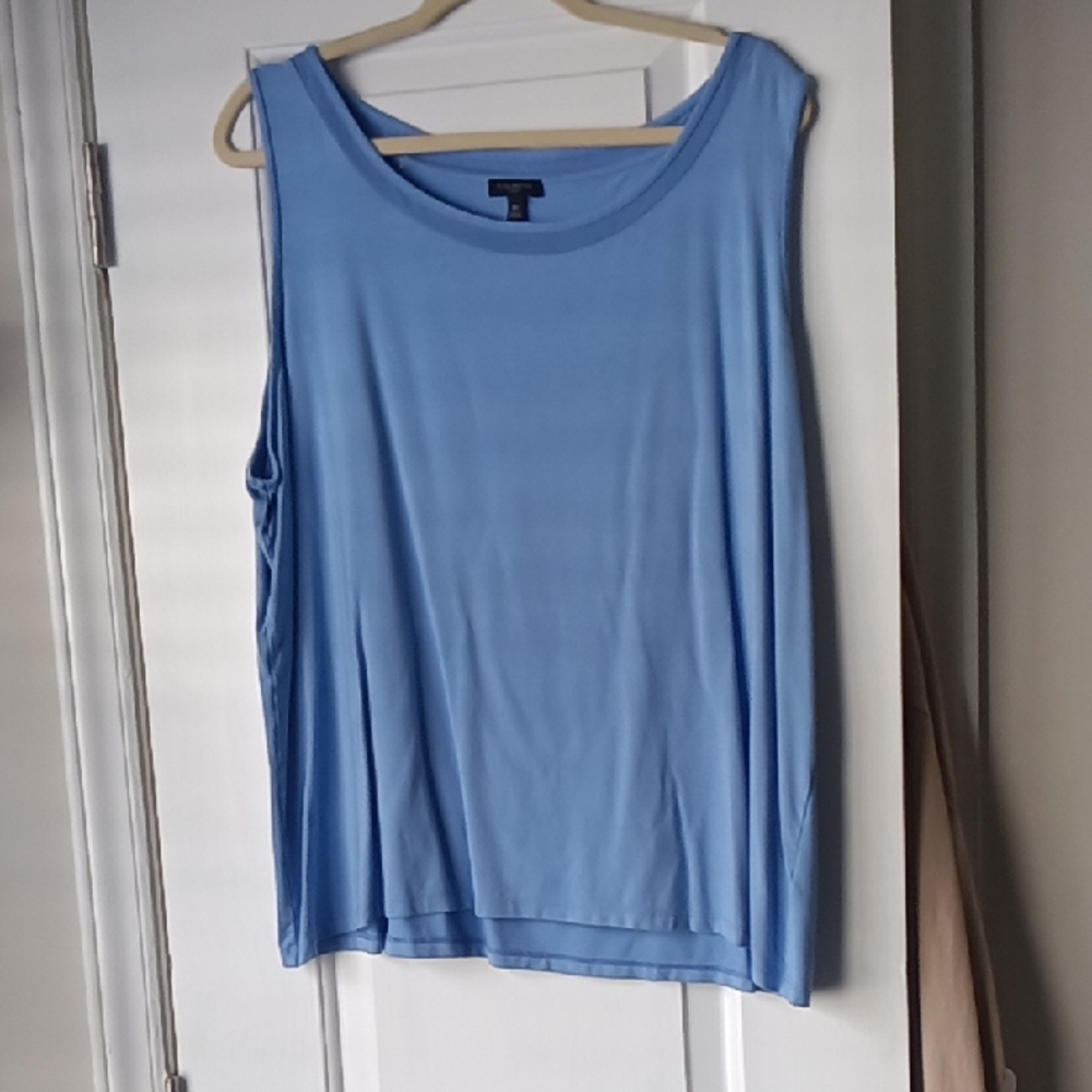Talbots Blue Relaxed Sleeveless Tank Top